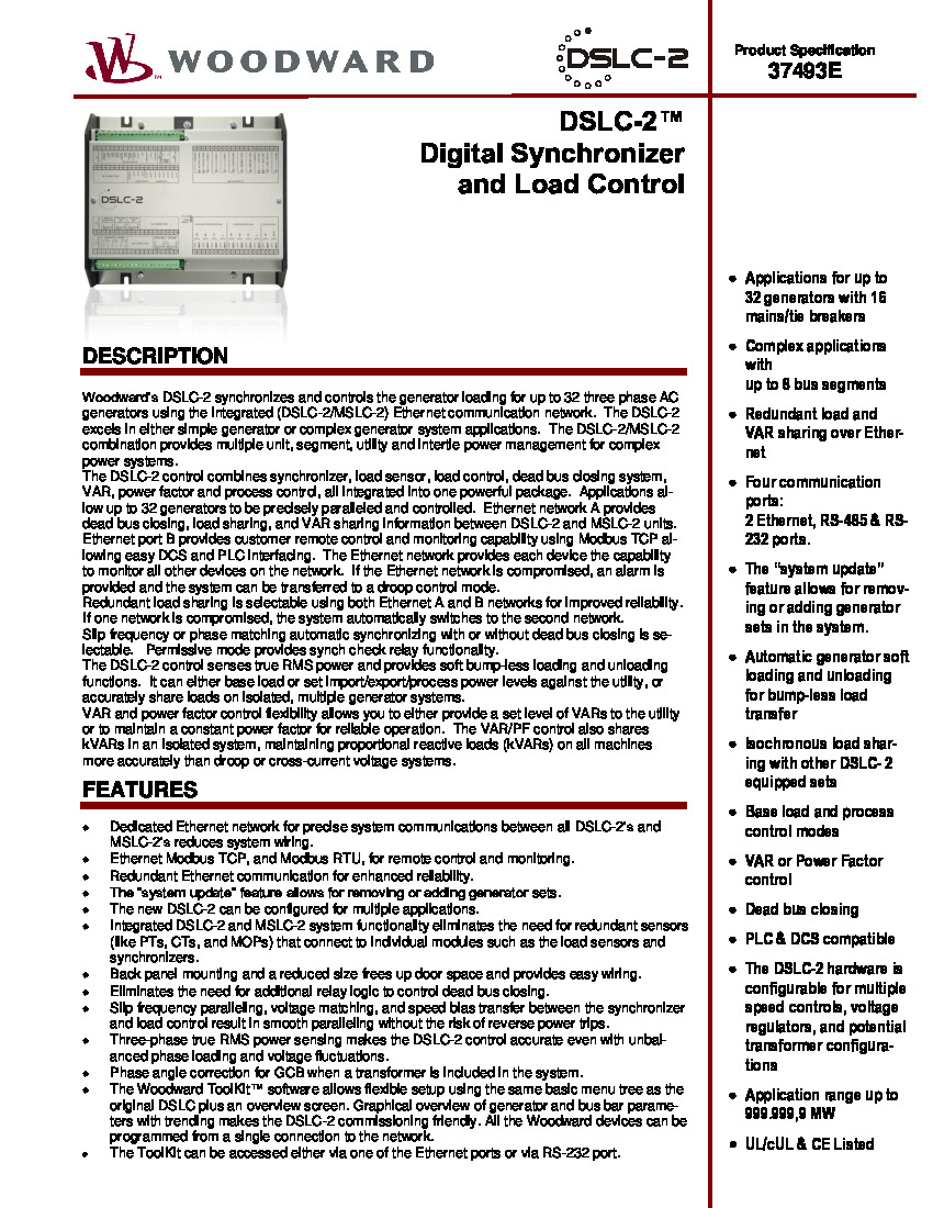 First Page Image of 8440-1878 DSLC-2 Manual 37493E.pdf